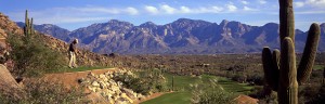 Aerial view of golf course in Arizona
