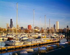 Boats in Marina Chicago Illinois