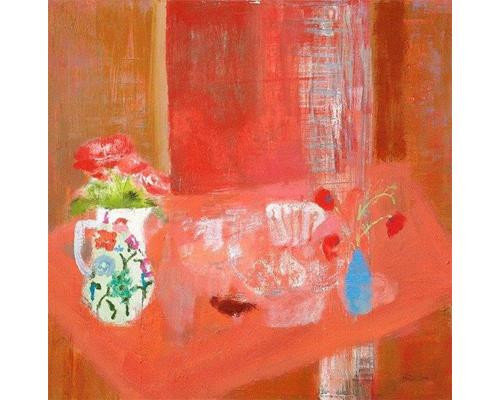 Cecily Vase on Red