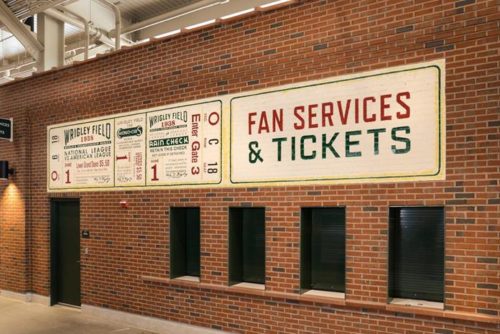 Cubs 1938 Box Seat Ticket Mural