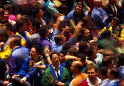 Traders at the Chicago Board of Trade