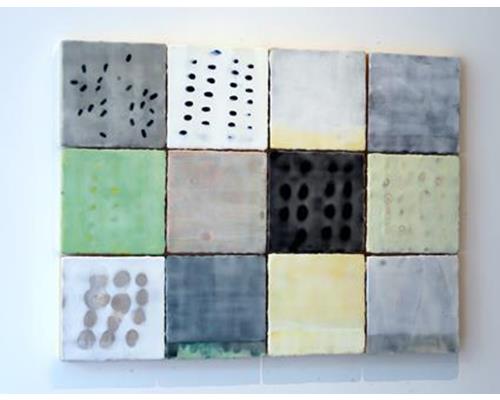 ss015-Rinaldi–Prelude no. 1, encaustic on 12 panels, 32 x 43 in.